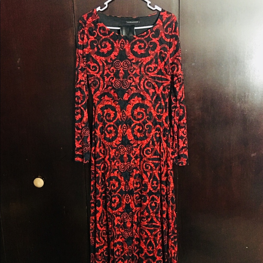 Red and black Turkish dress.